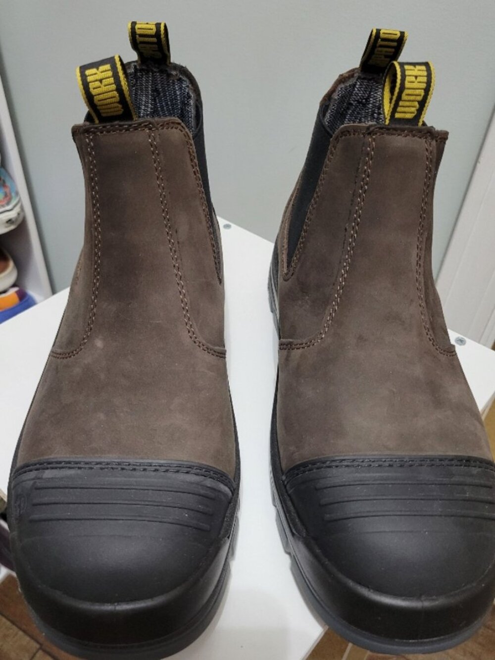 6" Pull On Waterproof Safety Leather Chelsea Work Boots